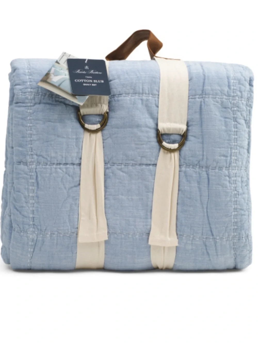 BROOKS BROTHERS Cotton Slub Knit Quilt Set